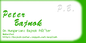 peter bajnok business card